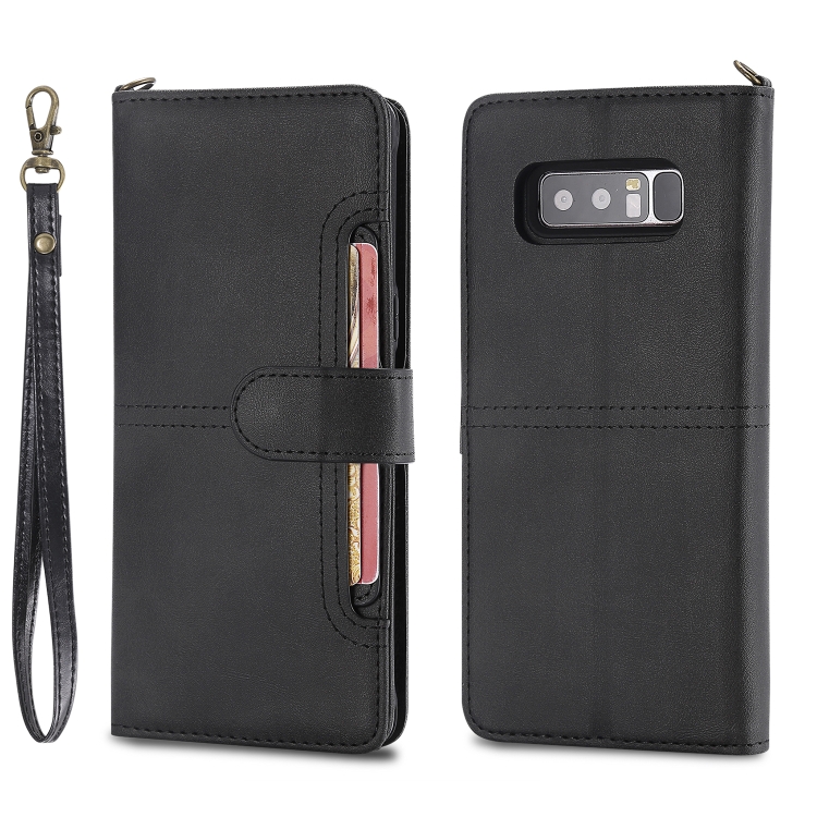 

For Galaxy Note 8 Multifunctional Detachable Magnetic Horizontal Flip Leather Case with Card Slots & Holder & Wallet & Photo Frame(Black)