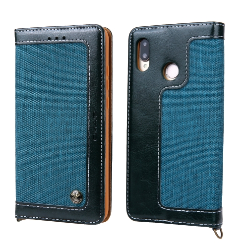 

For Huawei P20 Lite CMai2 Legend of Xingyue Series Denim Texture Horizontal Flip Leather Case with Holder & Card Slots & Photo Frame & Hand Strap(Green)