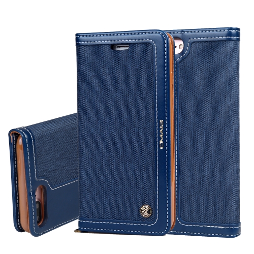 

For iPhone 8 Plus / 7 Plus CMai2 Legend of Xingyue Series Denim Texture Horizontal Flip Leather Case with Holder & Card Slots & Photo Frame & Hand Strap(Royal Blue)