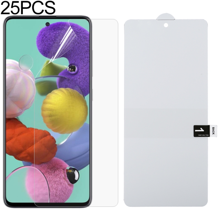 

For Galaxy A51 25 PCS Full Screen Protector Explosion-proof Hydrogel Film