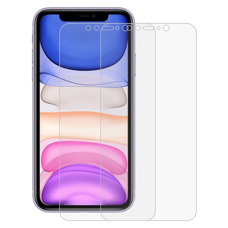 

For iPhone 11 / XR 2 PCS 3D Curved Full Cover Soft PET Film Screen Protector