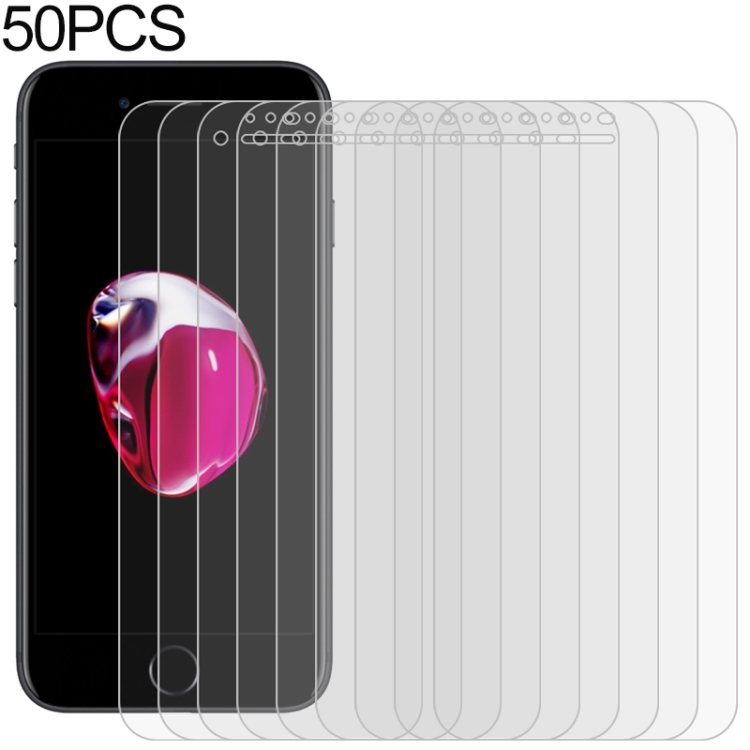 

For iPhone 6 / 7 / 8 50 PCS 3D Curved Full Cover Soft PET Film Screen Protector