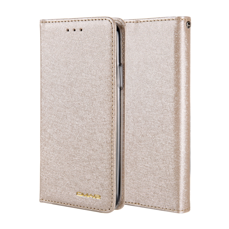 

For iPhone 11 Pro CMai2 Silk Texture Horizontal Flip Leather Case with Holder & Card Slots & Photo Frame & Wallet(Light Gold)