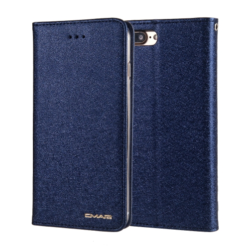 

For iPhone 8 Plus & 7 Plus CMai2 Silk Texture Horizontal Flip Leather Case with Holder & Card Slots & Photo Frame & Wallet(Royal Blue)