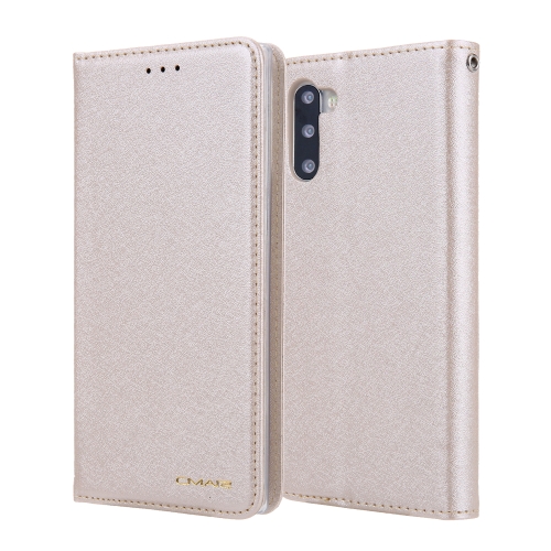 

For Galaxy Note 10 CMai2 Silk Texture Horizontal Flip Leather Case with Holder & Card Slots & Photo Frame & Wallet(Light Gold)