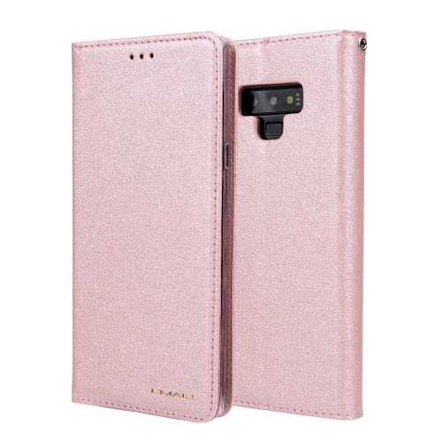 

For Galaxy Note 9 CMai2 Silk Texture Horizontal Flip Leather Case with Holder & Card Slots & Photo Frame & Wallet(Rose Gold)