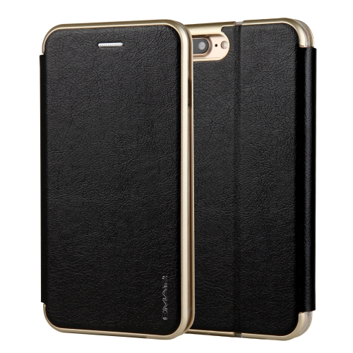 

For iPhone 8 Plus & 7 Plus CMai2 Linglong Series PC+PU Horizontal Flip Leather Case with Holder & Card Slot(Black)