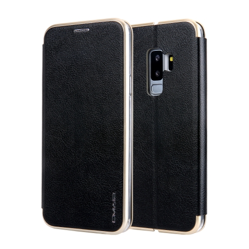 

For Galaxy S9+ CMai2 Linglong Series PC+PU Horizontal Flip Leather Case with Holder & Card Slot(Black)