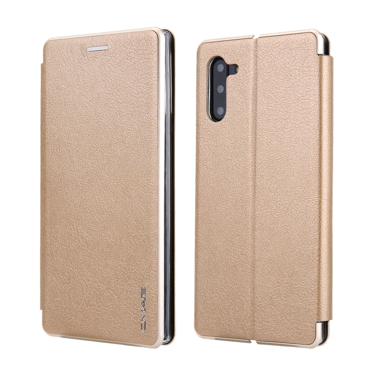 

For Galaxy Note 10 CMai2 Linglong Series PC+PU Horizontal Flip Leather Case with Holder & Card Slot(Gold)