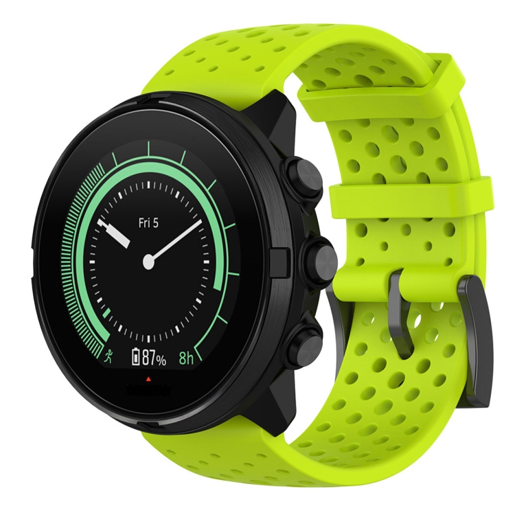 

For Suunto 9 Breathable Silicone Strap, Exclude the Subject(Green)