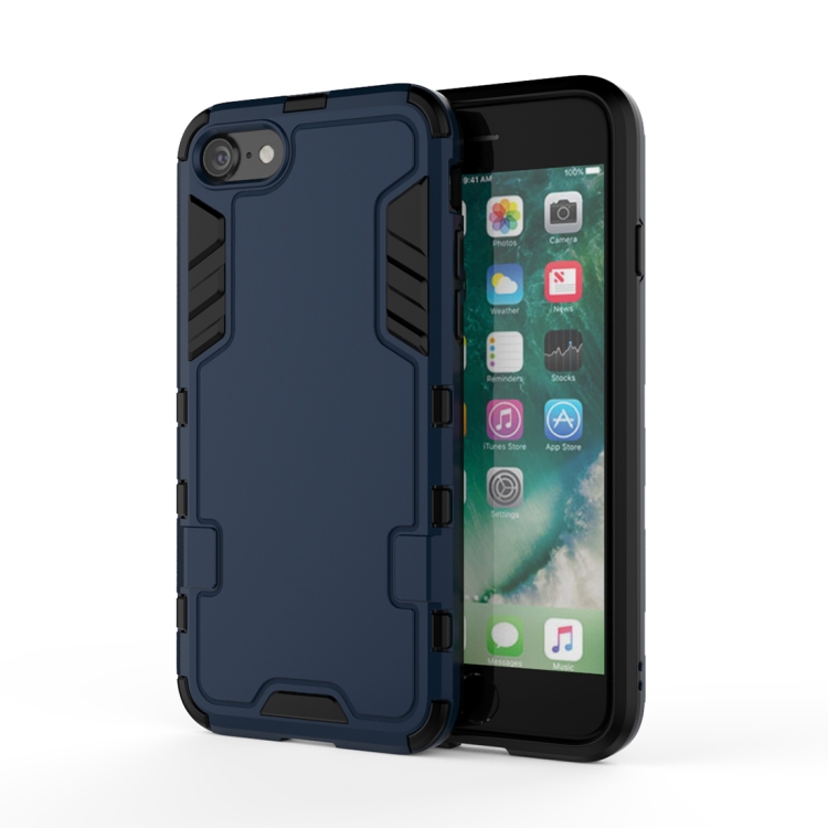 

For iPhone SE 2020 / 8 / 7 PC + TPU Shockproof Protective Case(Blue)