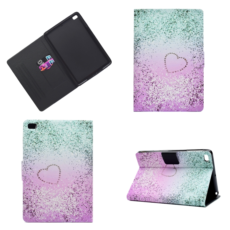 

For iPad mini 2 / 3 / 4 / 5 Horizontal Painted Flat Leather Case with Sleep Function & Pen Cover & Card Slot & Holder(Love Quicksand)