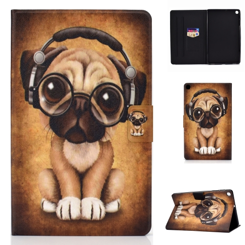 

Horizontal Painted Flat Leather Case with Pen Cover & Card Slot & Holder(Shar Pei)