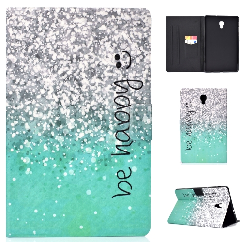 

For Galaxy Tab A 10.5 T590 Electric Horizontal TPU Painted Flat Feather Case with Sleep Function & Pen Cover & Card Slot & Holder(Green Quicksand)