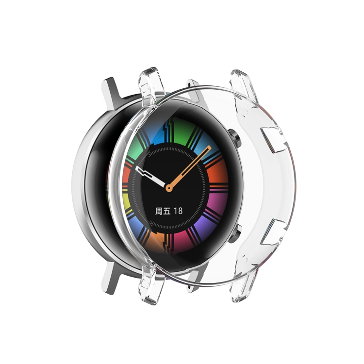 

For Huawei Watch GT2 42mm Full Coverage Watch Protective Case with Screen(Transparent White)
