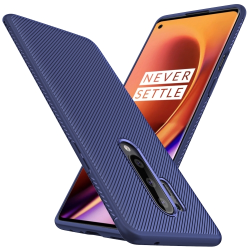 

For OnePlus 8 Pro Lenuo Leshen Series Stripe Texture TPU Case(Dark Blue)