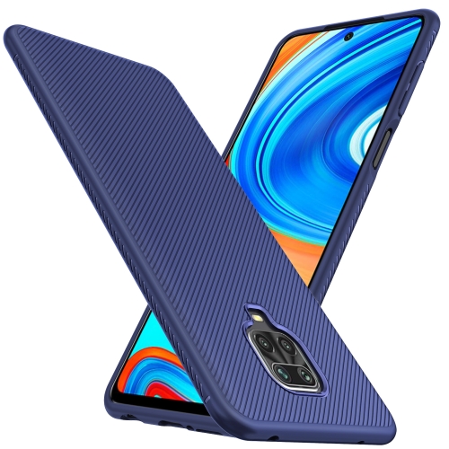 

For Xiaomi Redmi Note 9 Pro Lenuo Leshen Series Stripe Texture TPU Case(Dark Blue)