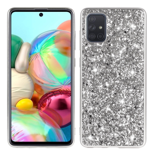 

For Galaxy Note10 Lite / A81 Glitter Powder Shockproof TPU Protective Case(Silver)