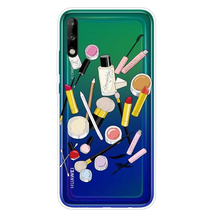 

For Huawei P40 Lite E Shockproof Painted Transparent TPU Protective Case(Cosmetic)