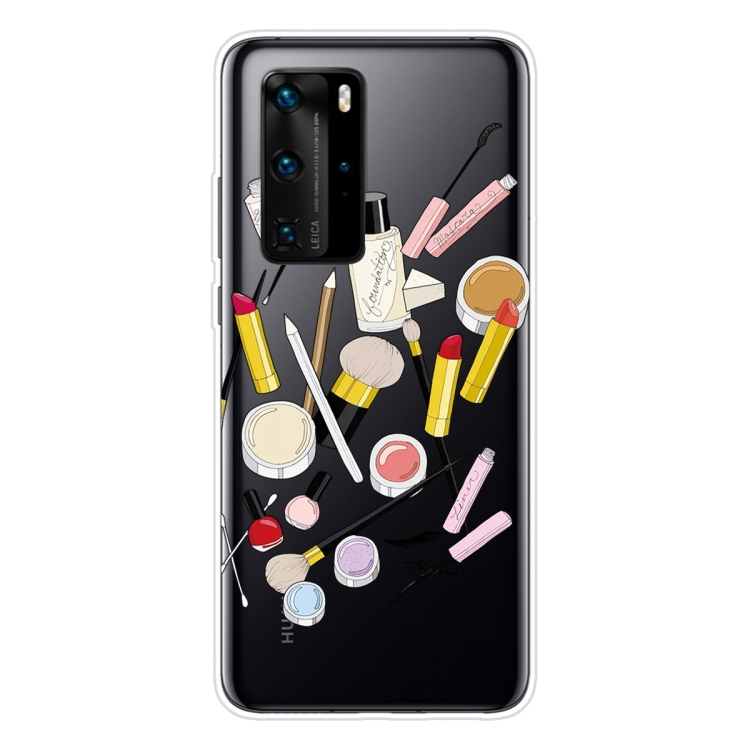 

For Huawei P40 Pro Shockproof Painted Transparent TPU Protective Case(Cosmetic)