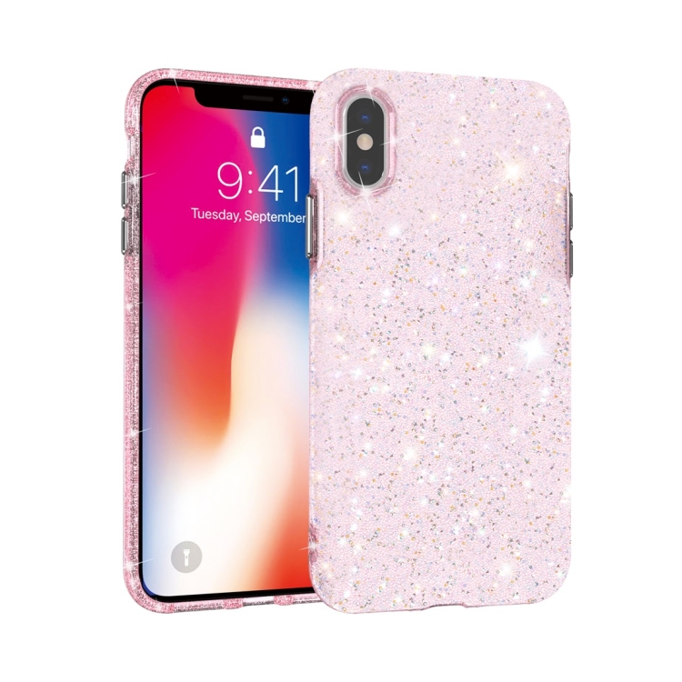 

For iPhone XS / X Shiny Diamond Protective Case(Pink)