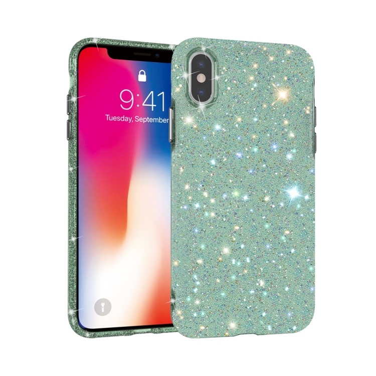 

For iPhone XS / X Shiny Diamond Protective Case(Green)