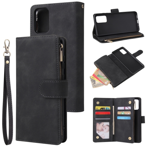 

For Galaxy S20+ Multifunctional Horizontal Flip Leather Case, with Card Slot & Holder & Zipper Wallet & Photo Frame(Black)