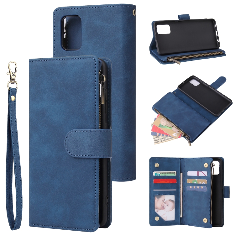 For Galaxy A51 Multifunctional Horizontal Flip Leather Case, with Card Slot & Holder & Zipper Wallet & Photo Frame(Blue)
For Galaxy A51 Multifunctional Horizontal Flip Leather Case, with Card Slot & Holder & Zipper Wallet & Photo Frame(Blue)
