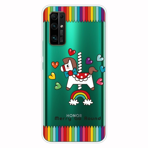 

For Huawei Honor 30 Pro Shockproof Painted Transparent TPU Protective Case(Trojan Horse)