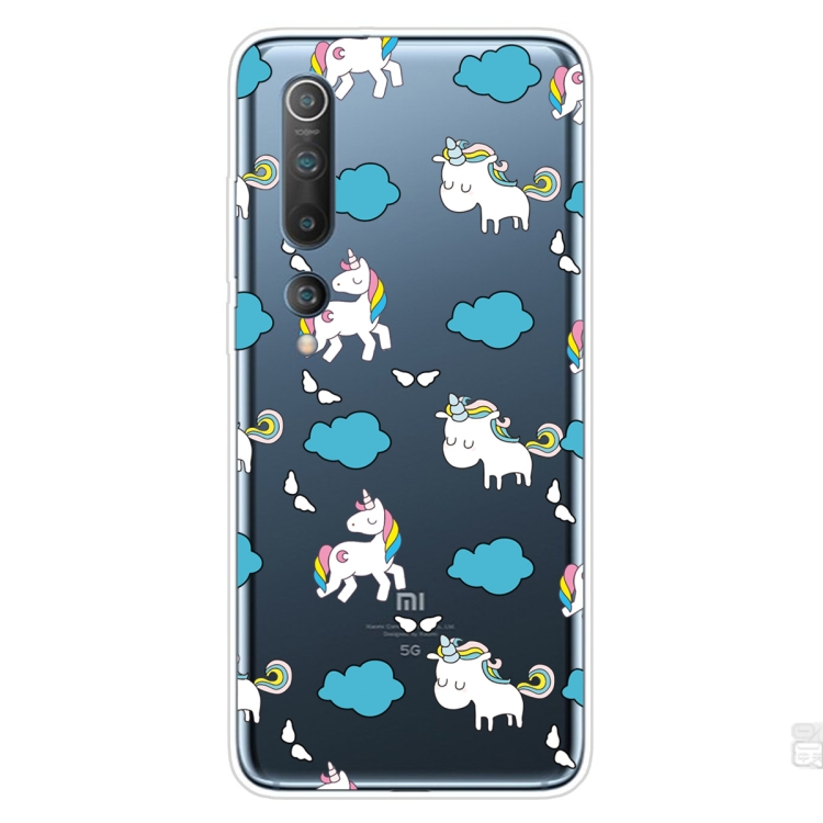 

For Xiaomi Mi 10 Pro 5G Shockproof Painted Transparent TPU Protective Case(Clound Horse)