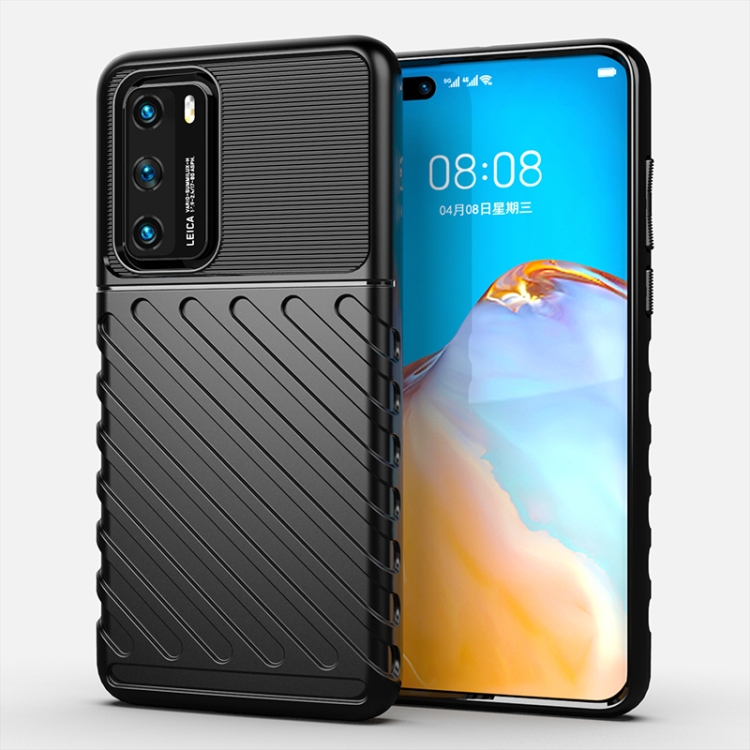 

For Huawei P40 Thunderbolt Shockproof TPU Soft Case(Black)