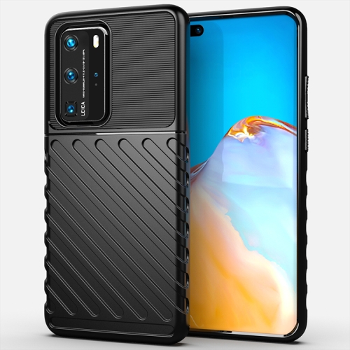 

For Huawei P40 Pro Thunderbolt Shockproof TPU Soft Case(Black)