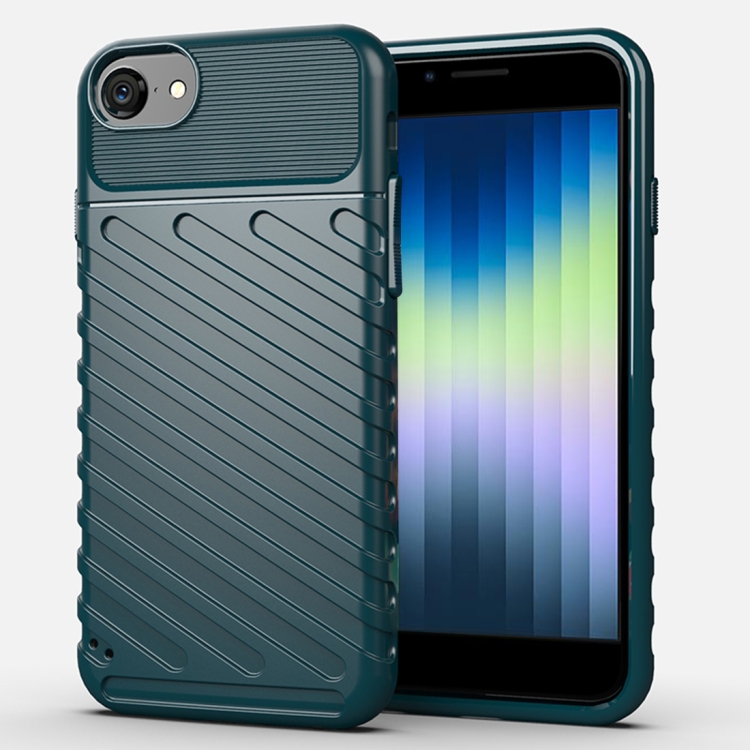 

For iPhone SE 2020 Thunderbolt Shockproof TPU Soft Case(Dark Green)