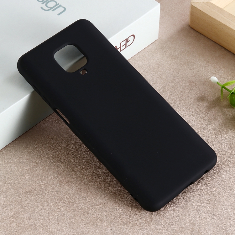 

For Xiaomi Redmi Note 9 Pro Max Solid Color Liquid Silicone Full Coverage Anti-fall Mobile Phone Protective Cover(Black)