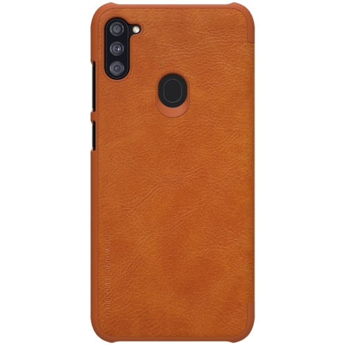 

For Galaxy A11 NILLKIN QIN Series Crazy Horse Texture Horizontal Flip Leather Case With Card Slot(Brown)