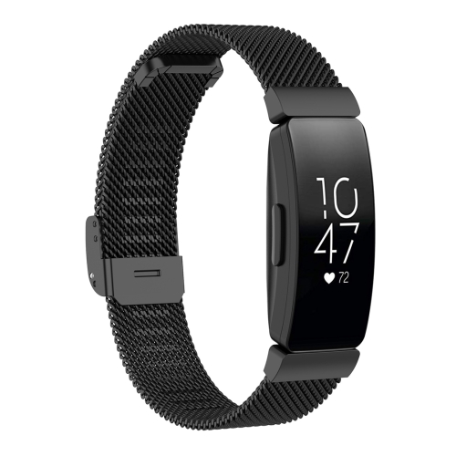 

Stainless Steel Metal Mesh Wrist Strap Watch Band for Fitbit Inspire / Inspire HR / Ace 2, Size: S(Black)