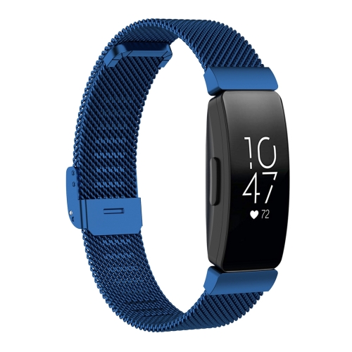 

Stainless Steel Metal Mesh Wrist Strap Watch Band for Fitbit Inspire / Inspire HR / Ace 2, Size: S(Dark Blue)