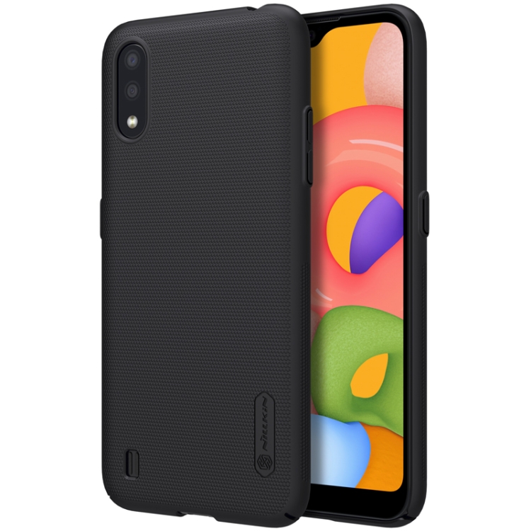 

For Galaxy A01 NILLKIN Frosted Concave-convex Texture PC Protective(Black)