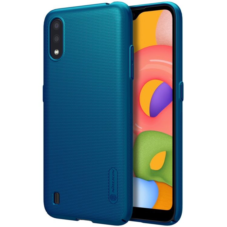 

For Galaxy A01 NILLKIN Frosted Concave-convex Texture PC Protective(Blue)