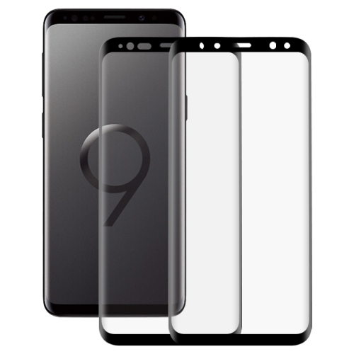 

for Galaxy S9+ 2 PCS 3D Curved Silk-screen PET Frosted Full Coverage Protective Film(Black)