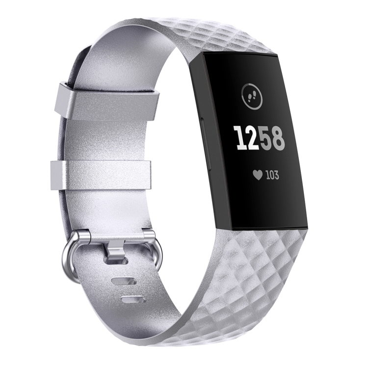 

Color Buckle TPU Wrist Strap Watch Band for Fitbit Charge 4 / Charge 3 / Charge 3 SE, Size: S(Silver)