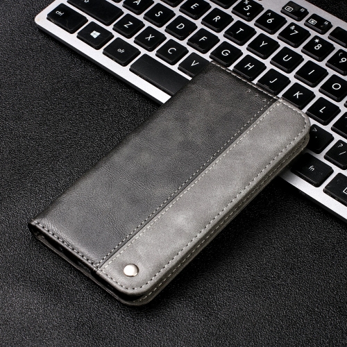 

For Galaxy S20 Plus Business Solid Color Stitching Horizontal Flip Leather Case , with Holder & Card Slots(Gray)