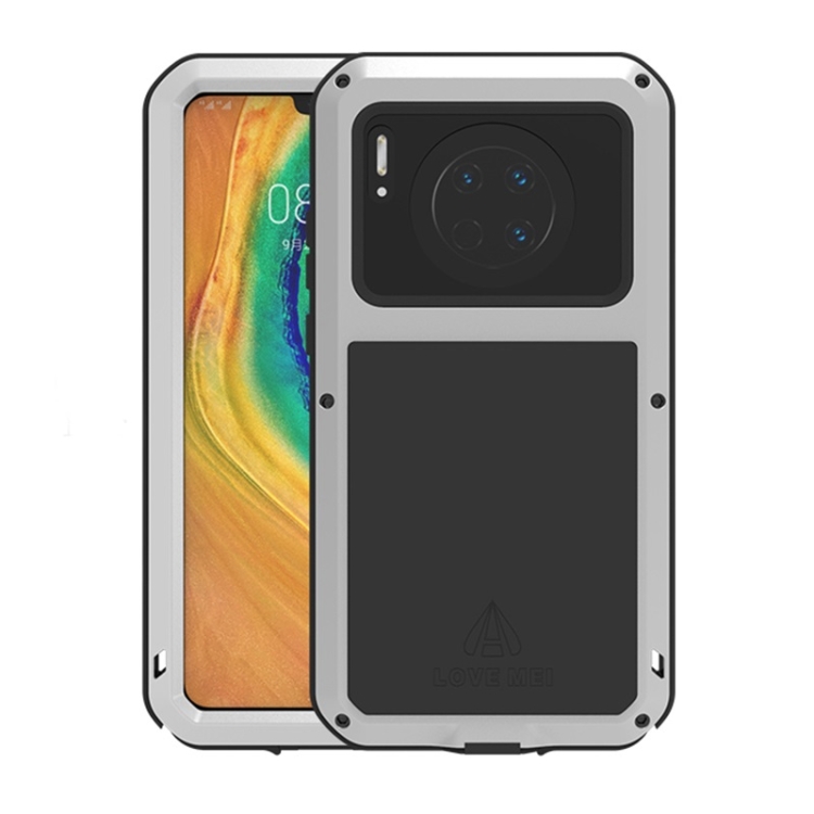 

For Huawei Mate 30 LOVE MEI Metal Shockproof Waterproof Dustproof Protective Case(Silver)