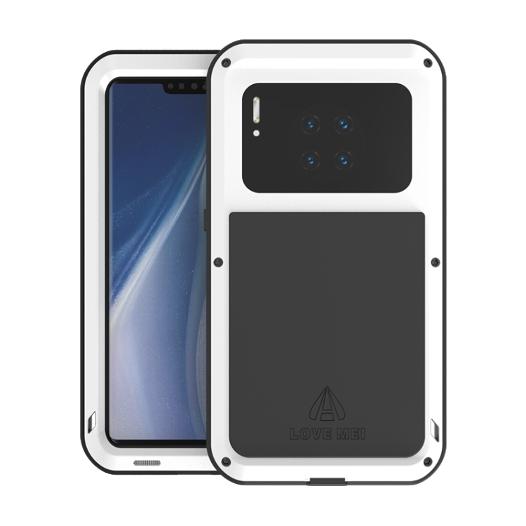 

For Huawei Mate 30 Pro LOVE MEI Metal Shockproof Waterproof Dustproof Protective Case(White)