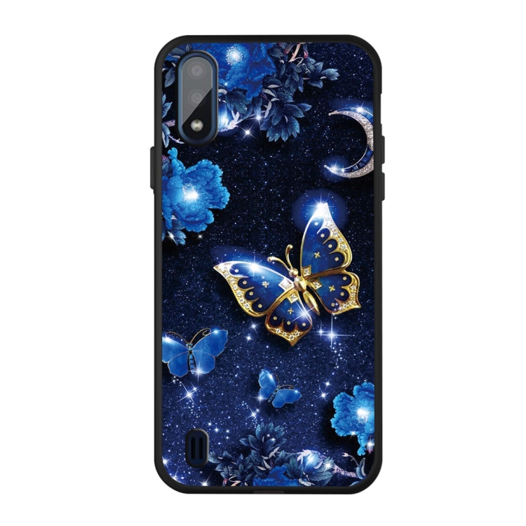 

For Galaxy A01 Pattern Printing Embossment TPU Mobile Case(Kingdee)