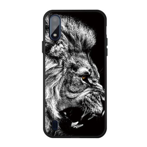 

For Galaxy A01 Pattern Printing Embossment TPU Mobile Case(Lion)