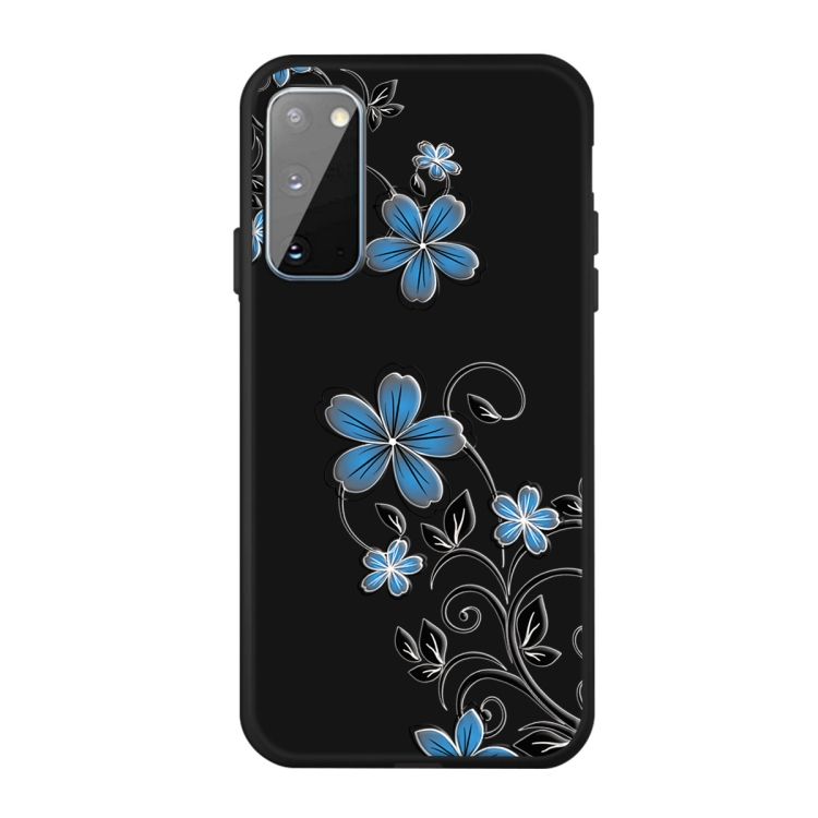 

For Galaxy S20 Pattern Printing Embossment TPU Mobile Case(Small orchid)