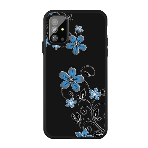 

For Galaxy S20+ Pattern Printing Embossment TPU Mobile Case(Small orchid)