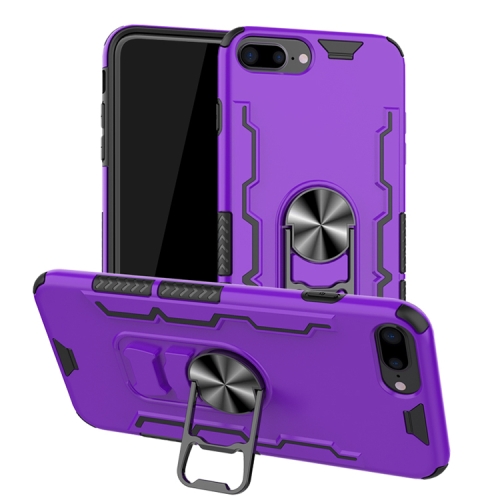 

For iPhone 6 Plus & 6s Plus Shockproof PC + TPU Protective Case with Beer Opener & Car Holder(Purple)