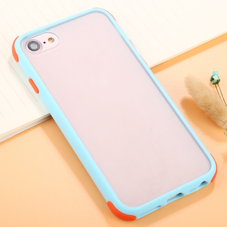 

For iPhone SE 2020 & 8 & 7 TPU + PC Full Coverage Anti-fall Protective Case(Sky Blue)